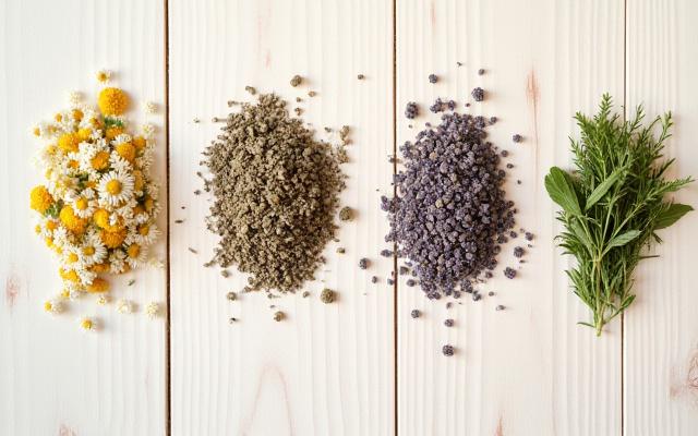 Szárított gyógyfüvek és virágok