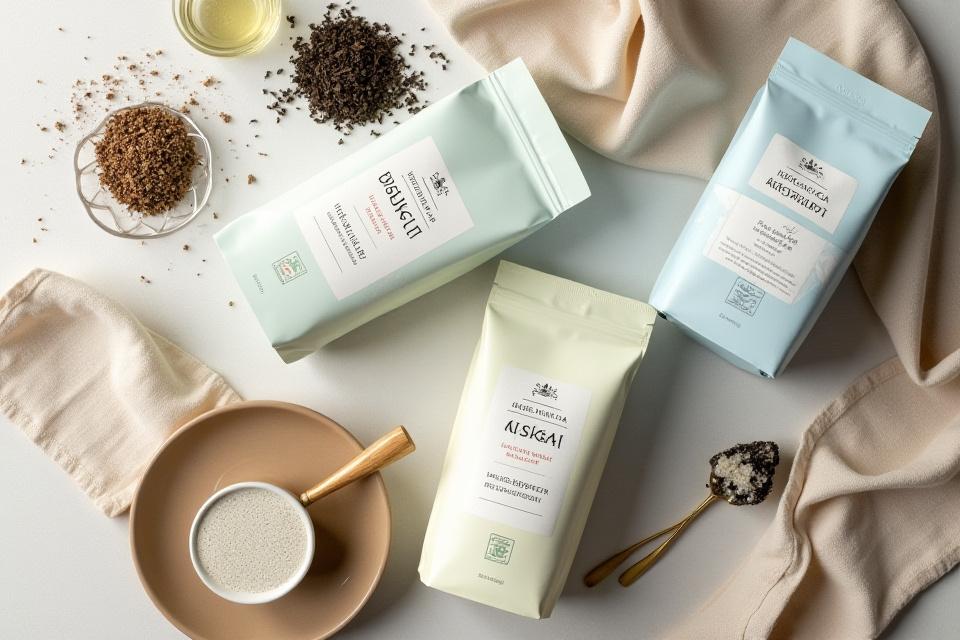 Klasszikus teafajták bemutatója elegáns dobozokban és csomagolásban, mint például English Breakfast, Earl Grey, zöld tea és gyógyteák.